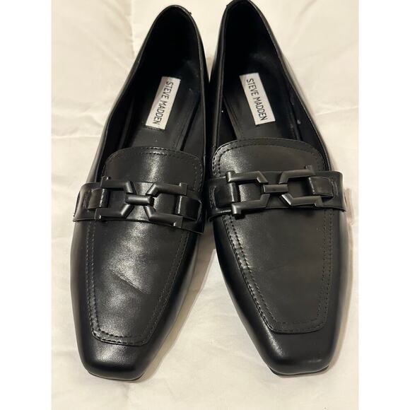 Steve Madden Women's Black Leather Ryan Bit Loafer Size 11M - Picture 3 of 7